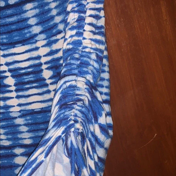 Ruby Rd. Blue Ruched Blouse - Picture 5 of 10